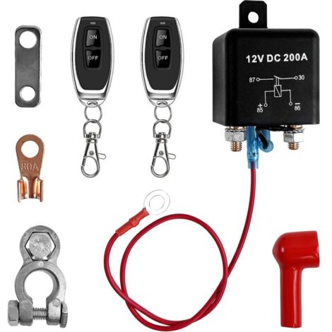 Interruttore di disconnessione batteria da 12 V CC 200 A con telecomando per auto e barca.