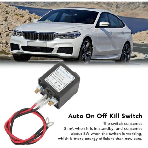 Interruttore di disconnessione batteria remoto, interruttore di interruzione auto 12V CC, antifurto, interruttore automatico principale con terminale in rame a controllo remoto per auto (12V200A)