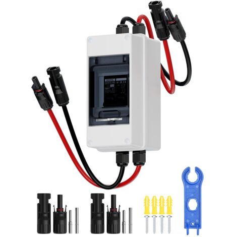 Interruttore di isolamento solare CC 40A 1000V, IP65 impermeabile con cavo di prolunga, interruttore di scollegamento della batteria per pannelli solari