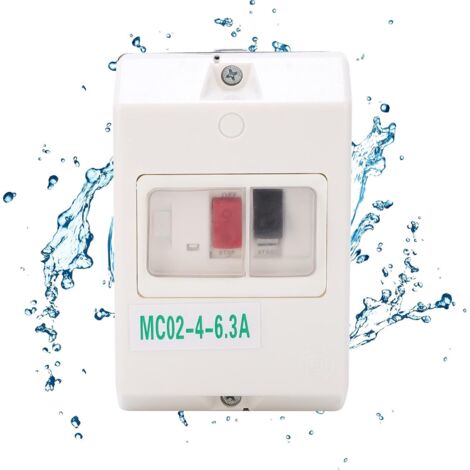 Interruttore di protezione motore 220V 380V, interruttore automatico impermeabile, componenti elettronici, utilizzato principalmente per la protezione dei circuiti, MC02-4-6.3A