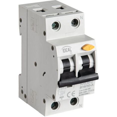 Interruttore differenziale 16A - Protezione da sovratensione - 2 moduli - Rail TH35 - bianco