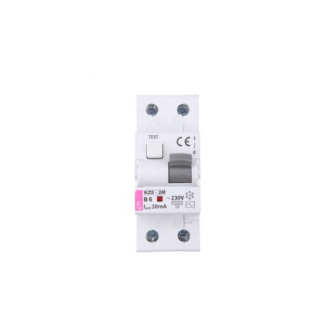 Interruttore differenziale 2P 6A B 0,03A tipo AC KZS-2M 002173101