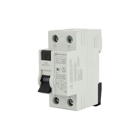 INTERRUTTORE DIFFERENZIALE 30MA 25A 6KA TIPO AC- 2,0 pz