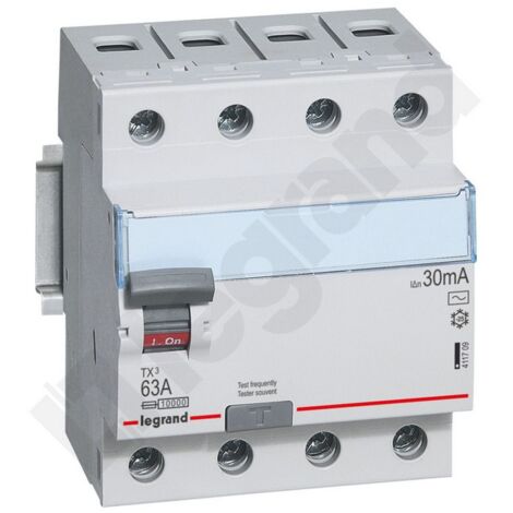Interruttore differenziale 4P 63A 0,03A tipo AC P304 TX3 411709