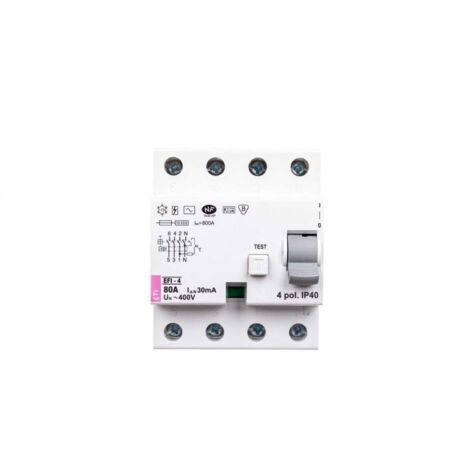 Interruttore differenziale 4P 80A 0,03A tipo AC EFI-4 02062145