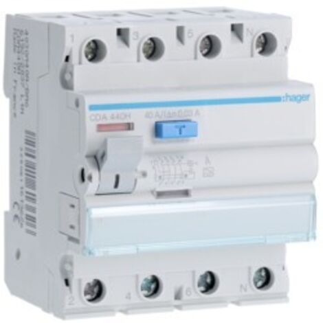 Interruttore Differenziale Acc. 4P 30Ma 40A A4M ( HAGER cod. CDA440H )