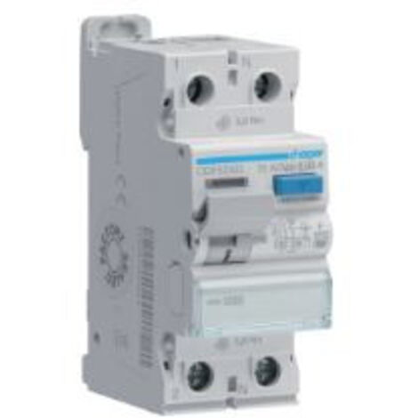 Interruttore Differenziale Accessoriabile 1P+N 30Ma 25A ( HAGER cod. CDF525D )