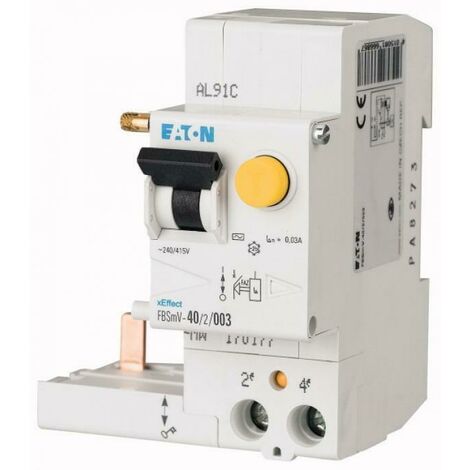 Interruttore differenziale Eaton accoppiabile 40A 300mA 2P tipo AC 170181