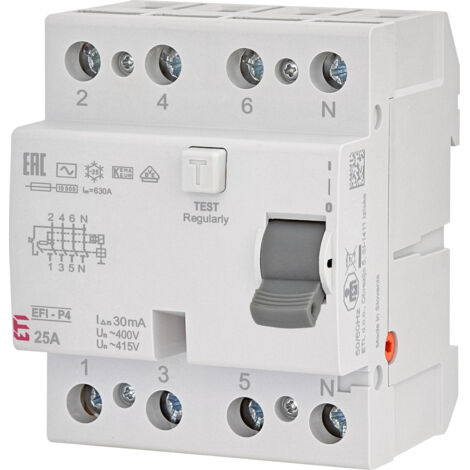 Interruttore differenziale EFI-P4 AC 25/0,03