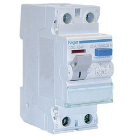 Interruttore Differenziale 2P 30 Ma 25A 2M ( HAGER cod. CDC724H )
