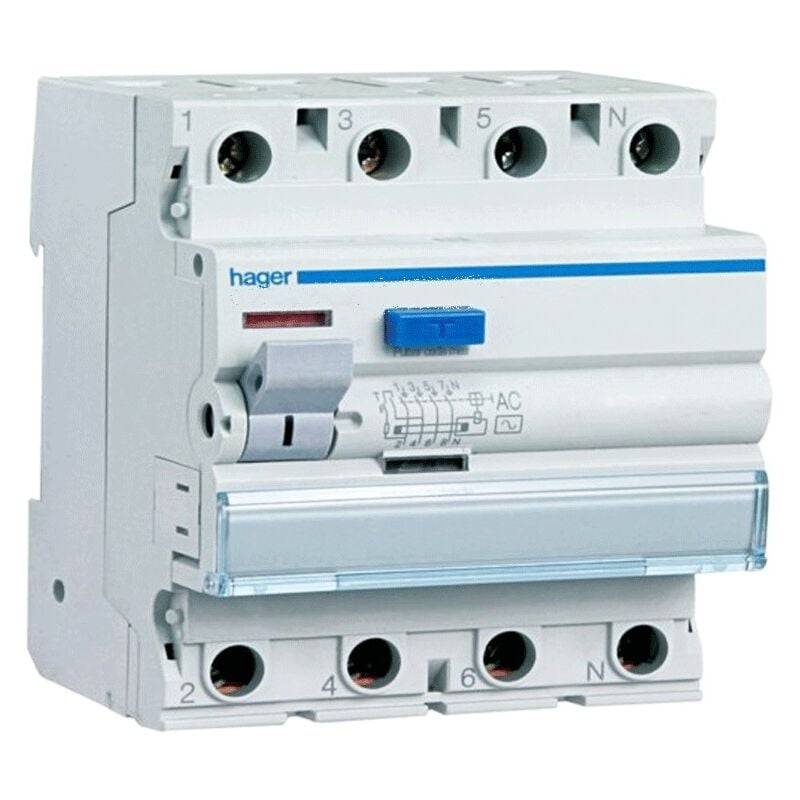 Hager - disjoncteur différentiel 4P 25A 300MA ac 4 modules CFC425H