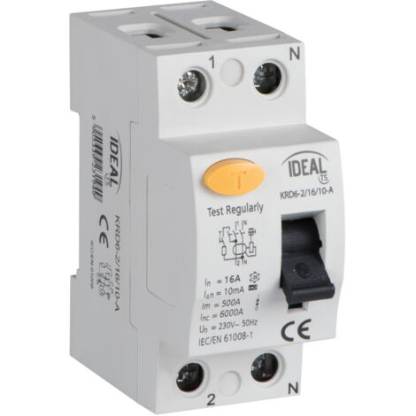 Interruttore differenziale ideale KRD6 2P 16A A 10mA