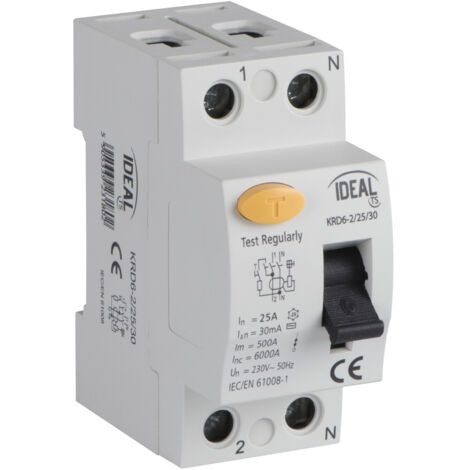 Interruttore differenziale ideale KRD6 2P 16A AC 10mA
