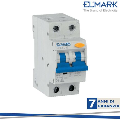 INTERRUTTORE DIFFERENZIALE JEL4 C32A/30MA 6KA CURVA C