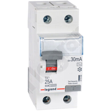 Interruttore differenziale P302 2P 25A 30MA TIPO AC TX3