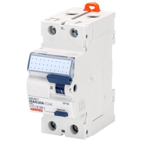 Interruttore Differenziale Puro 2P.40A Ist.Ac/0,03 2M ( Gewiss Cod. Gwd4627 )