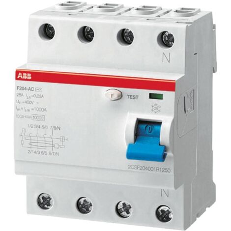 Interruttore differenziale puro 63A 500mA Tipo AC 10kA 4P ABB F427823