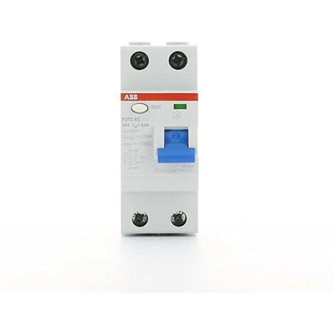 Interruttore differenziale puro f202 ac 25a 300ma 2p abb f427806