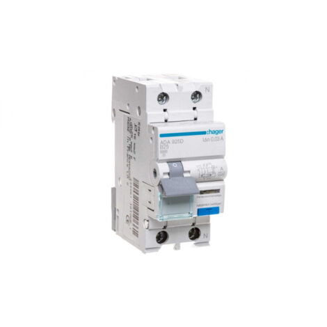 Interruttore differenziale RCBO 2P B25A 0,03A Tipo A ADA925D