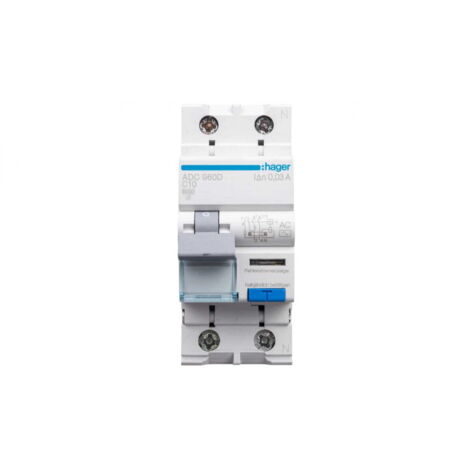 Interruttore differenziale RCBO 2P C10A 0,03A Tipo AC ADC960D