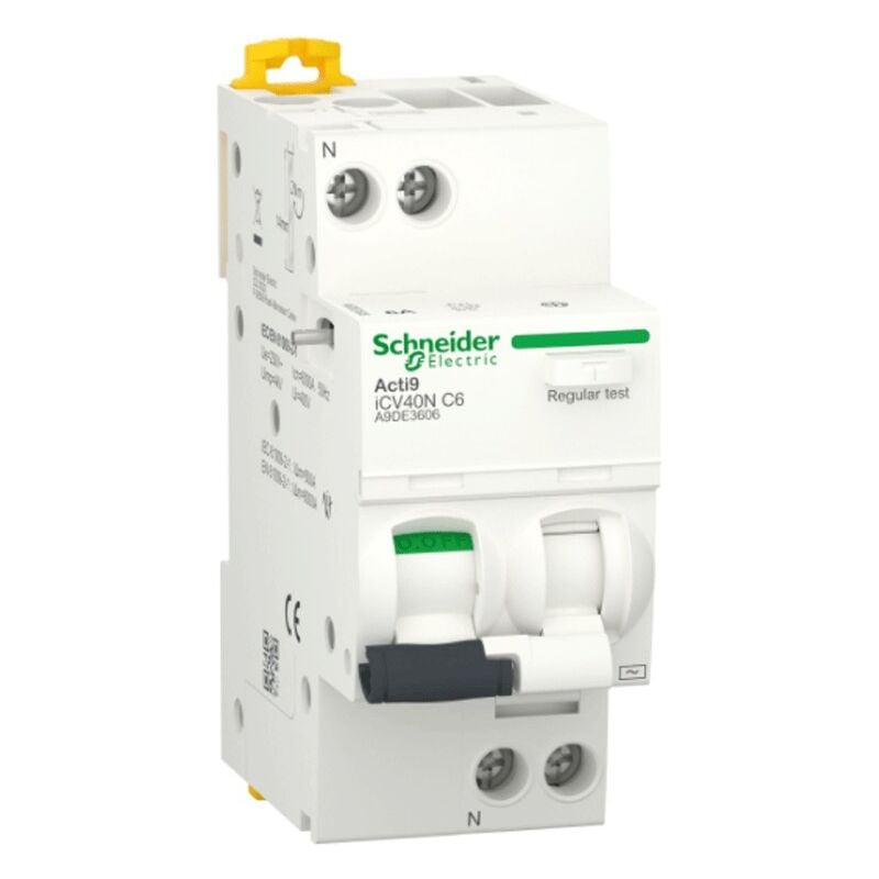 Schneider Electric - Interruttore differenziale Schneider Acti9 1P+N 6A 30MA ac 6KA A9DE3606