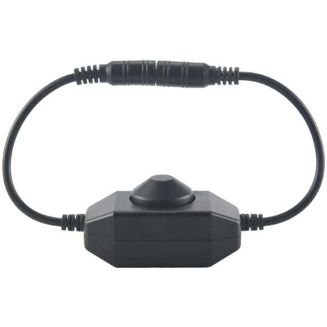 Interruttore dimmer DC 12V-24V 6A per strisce LED e strisce 3528 5050 5630 Nero