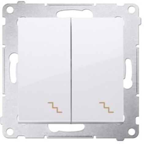 Interruttore doppio per scale 10 AX, bianco Simon54