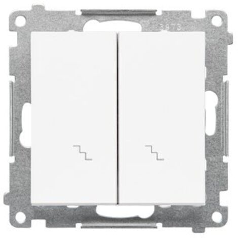 Interruttore doppio per scale (modulo) 10 AX, 250 V, connettori rapidi: Bianco opaco, SIMON55