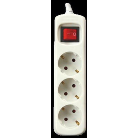 Interruttore elettrico a 3 prese e cavo 1,5m Blanco