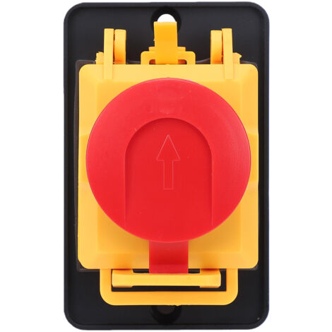Interruttore elettromagnetico a 4 pin da 16 A, pulsante di arresto di emergenza per pannello di controllo di utensili elettrici e macchine per la lavorazione del legno.