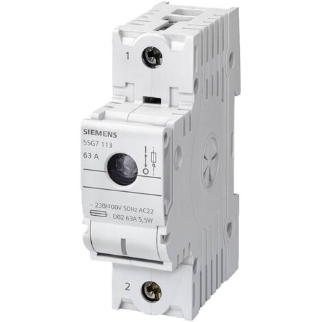 Interruttore fusibile 63A 1P D02 5SG7113
