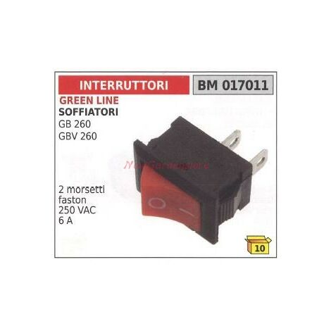 Interruttore GREEN LINE soffiatore GB 260GBV 260 2 morsetti faston 017011