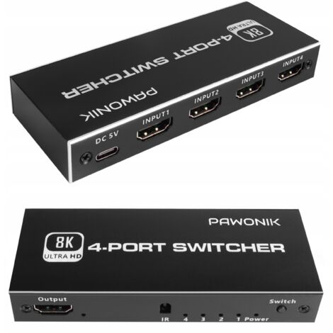 INTERRUTTORE HDMI 2.1 4x1 INTERRUTTORE 8K 4K 120HZ 240HZ