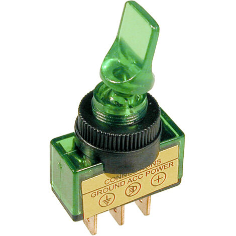 INTERRUTTORE ILLUMINATO ASW-14D VERDE 20A 12VDC