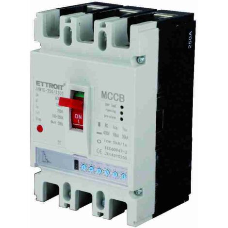 Interruttore industriale automatico, regolabile 100  250A, 3P, 35KA - Ettroit JX14310250
