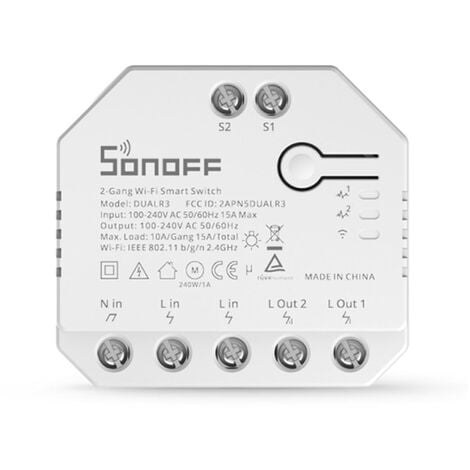 Interruttore Intelligente Smart Switch WiFi Controllo Universale Dual R3