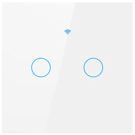 Interruttore intelligente WiFi a 2 vie, interruttore a parete touch con timer, timer per il conto alla rovescia, non richiede cavo neutro, compatibile con l'app Smart Life, Alexa e Google Home