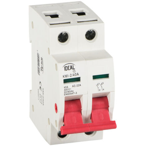 Interruttore-interruttore modulare - 2 moduli - 40A - Rail DIN - IP20