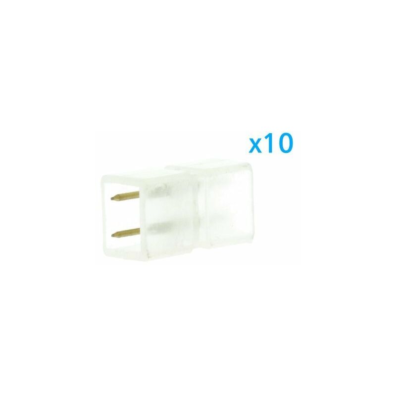 Image of Ledlux - 10 pz Connettore Da 2 Pin Passo 6mm Per Unire e Allungare Bobina Led 220V Mono Colore