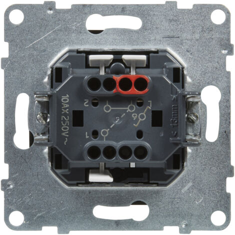 Interruttore luce scale - 10 AX - 250 V - morsetti automatici, NERO SUNO