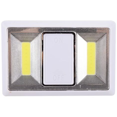 interruttore luminoso a pile velamp colore bianco, 200x20x152 mm