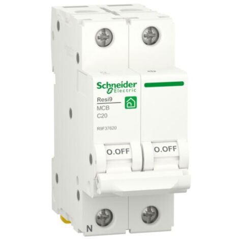 Interruttore Magnetot. Resi9 Mcb 1P+N C 20A 4500A 2M ( Schneider Cod. R9F37620 )