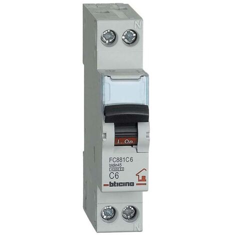 Interruttore magnetotermico 10a Bticino 1 modulo interruzione icn 4,5 ka