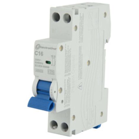 INTERRUTTORE MAGNETOTERMICO 16A 6KA 1P+N 4,5KA