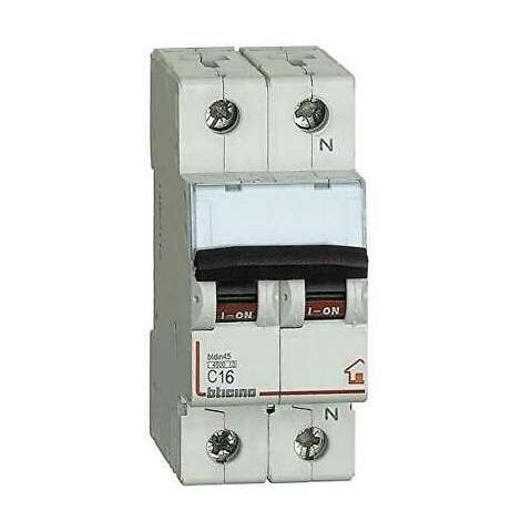 Interruttore magnetotermico 16a Bticino 2 moduli interruzione icn 4,5 ka