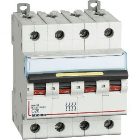 Interruttore magnetotermico 16kA 4 poli curva C 20A BTicino FT84C20