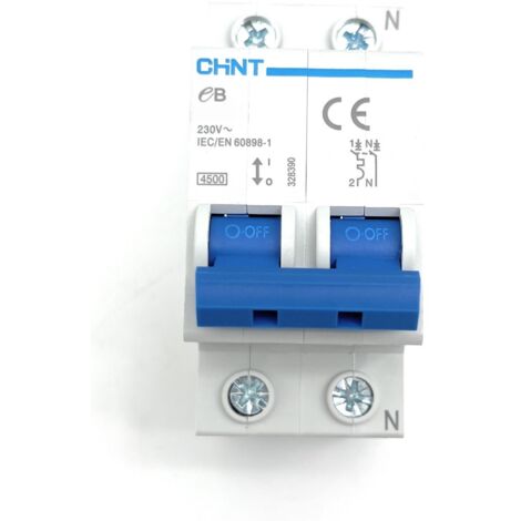 Interruttore Magnetotermico 1P+N 32A 4.5kA 2M Curva C Chint EB 328392