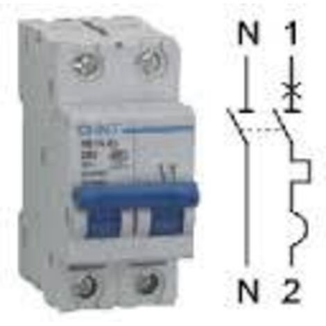 INTERRUTTORE MAGNETOTERMICO 1P+N 6A 6KA CHINT 51219