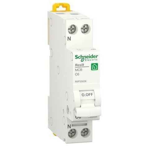 Interruttore magnetotermico 1p+n 6a curca c schneider electric- r9p35606