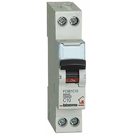B-TICINO Interruttore magnetotermico 10a bticino 1 modulo interruzione icn 4,5 ka